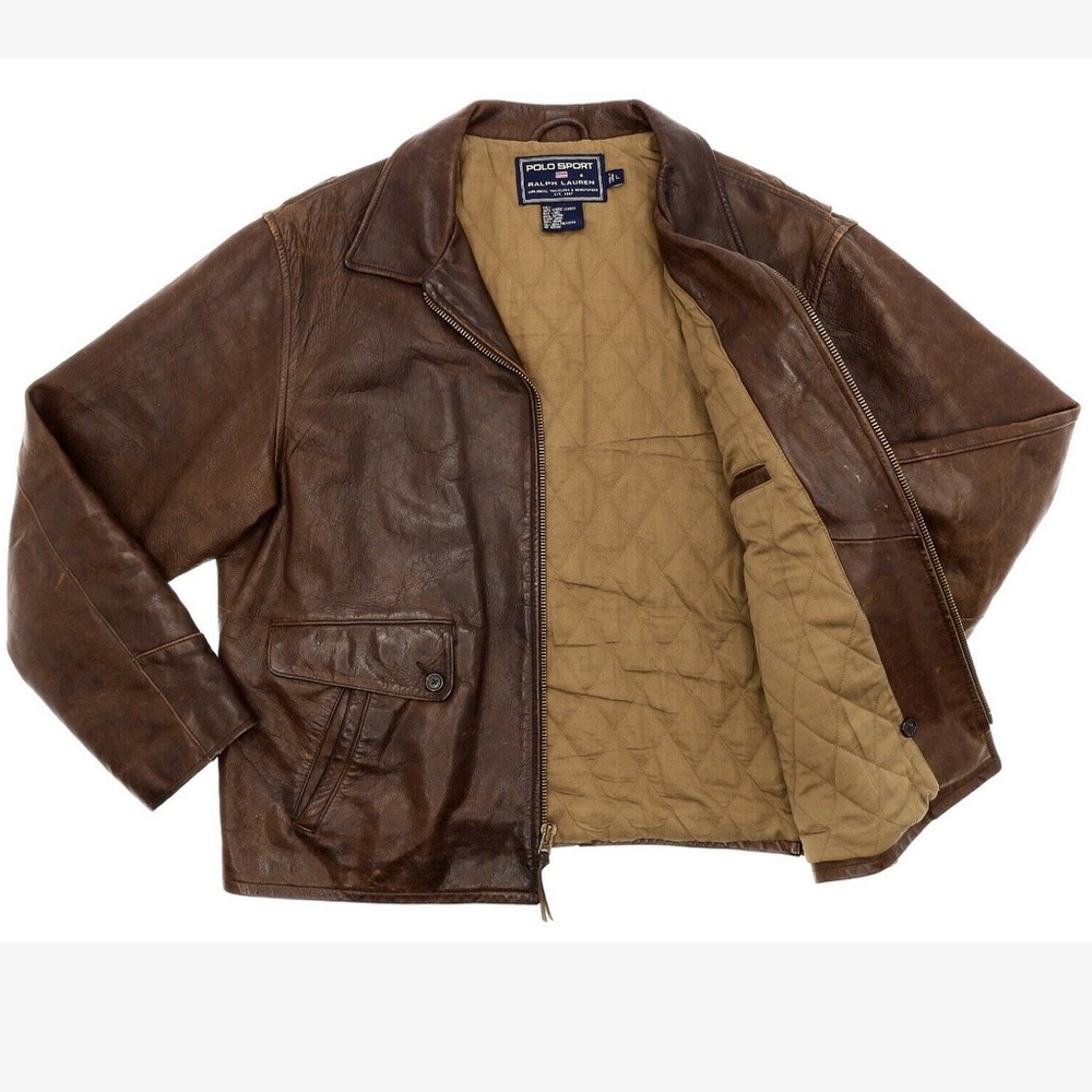 Brown leather Ralph Lauren jacket